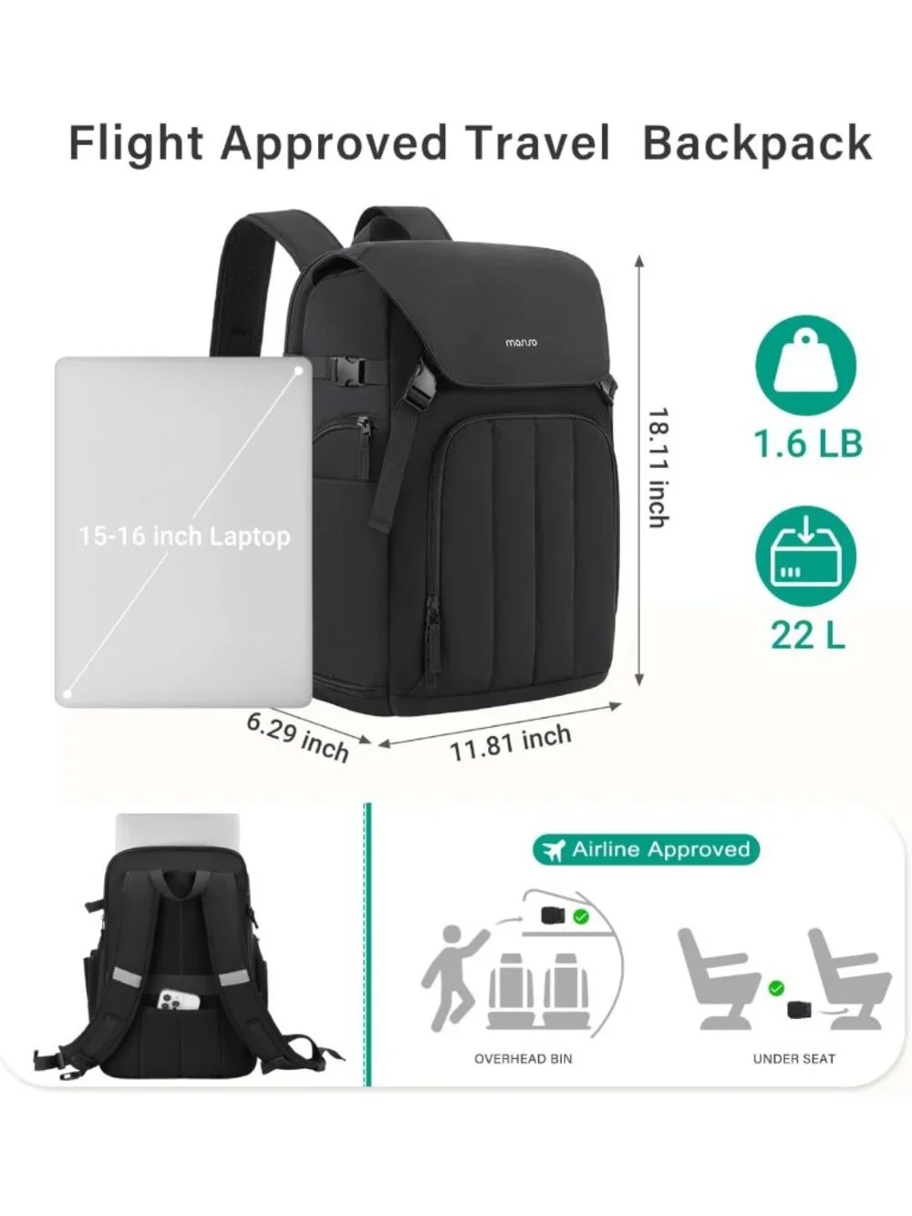 Versatile DSLR/Mirrorless Camera Backpack with Laptop Compartment & Rain Cover